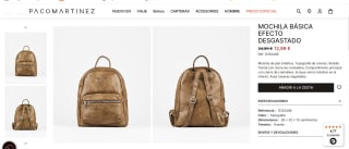 Mochila básica efecto piel desgastada por 12€