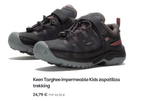 Zapatillas de trekking para Peques Keen Targhee impermeable por 24.79€