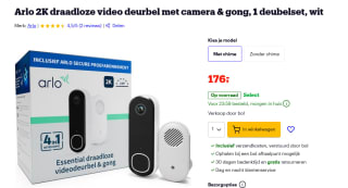 Arlo 2K draadloze video deurbel met camera & gong voor €176 bij Bol