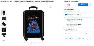 Maletas Disney Stitch, Minnie, Mickey o Spiderman por solo 39€