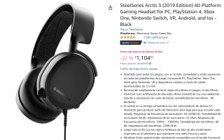 Headsets SteelSeries Arctis 3 a $1,105 en Amazon