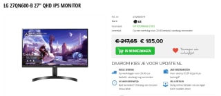 LG 27QN600-B 27" monitor voor €185 bij Update