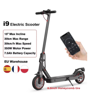 Patinete IScooter eléctrico i9 para adultos plegable de 350W a solo 137,50€