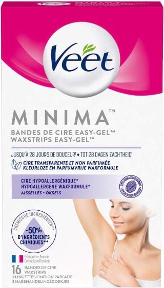 Prijsfout!Veet Minima Waxstrips Oksels 16 stuks voor €1,08 bij AMazon