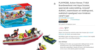 Playmobil Brandweerboot met waterscooter voor €21,33 bij Amazon