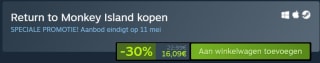 Return to Monkey Island voor €16,09 bij Steam