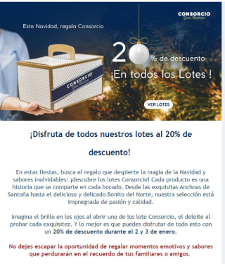 -20% descuento en todos los lotes