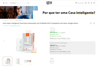 Interruptor Inteligente com Touch da Geonav - R$ 99