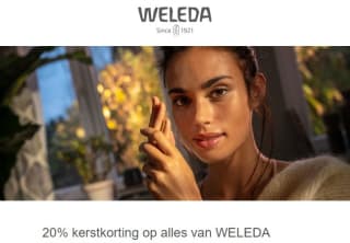 20% korting op het hele assortiment van Weleda
