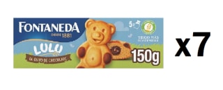 7 Unidades de Fontaneda Osito Lulu Bizcochos Rellenos de Chocolate por 3.40€ en Forma de Oso con Leche por 9.17€