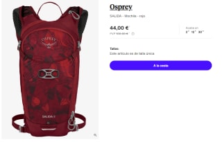 Mochila de hidratación Osprey Salida 8 por 44€
