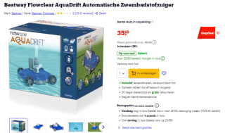 Bestway Flowclear AquaDrift zwembadstofzuiger voor €35,15 bij Bol