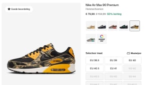 Diverse Nike air max 90 sneakers voor €74,99 in de Nike store