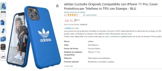 Carcasa Adidas Custodia Originals Compatibile con iPhone 11 Pro por 7,99€