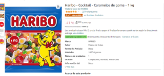 Haribo - 1KG de caramelos de goma por 4.50€