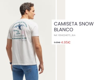 Camiseta para Hombre Snow por 4.95€
