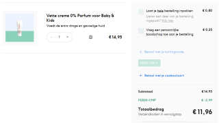20% korting op baby & kids producten bij Naïf
