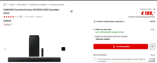 Samsung HW-B530 - Soundbar - Inclusief subwoofer voor €188 bij de Mediamarkt