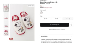 Zapatillas casa Snoopy 3D por 7,99€