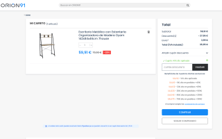 Escritorio Metálico con Estantería Oyam 142x84x46cm 7house por 35,95€