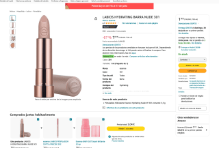 Barra Essence Labios Hyfrating NUDE 301 por solo 1€