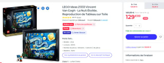 LEGO Ideas Vincent Van Gogh - Sterrennacht (21333) voor €119,99 bij Cdiscount