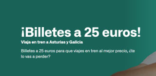 Renfe billetes de Tren Madrid a Galicia y Asturias por 25€