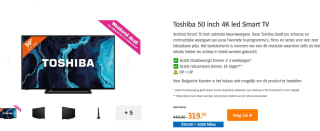Toshiba 50 inch 4K led Smart TV 126cm voor €319 bij de AH