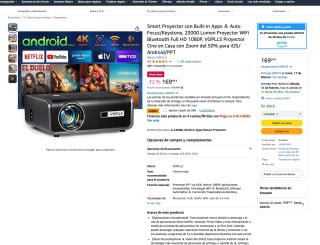 Proyector con Built-in Apps ＆Auto Focus/Keystone 23000 por solo 119,99€