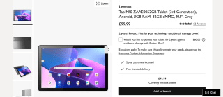 Lenovo Tab M10 (3rd Gen) Tablet available for £99.99