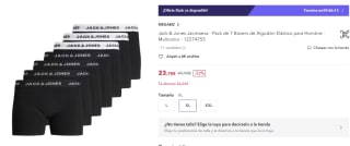 Pack 7 boxers Jack & Jones Jacmaeva por 23,75€ (cuenta nueva por 14,25€)