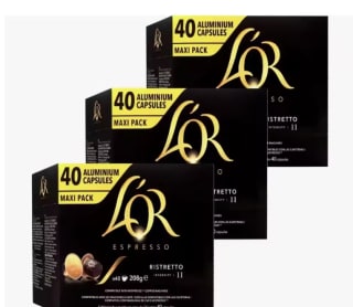 120 cápsulas Ristretto L'OR Maxi Pack por 27,16€