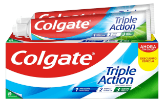 6 tubos Colgate Triple Acción Pasta de Dientes Pack 2 Uds x 75ml Dentífrico con Flúor Pasta de Dientes Anticaries por solo 5,35€