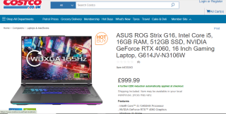 ASUS ROG Strix G16 Gaming Laptop – £799.99