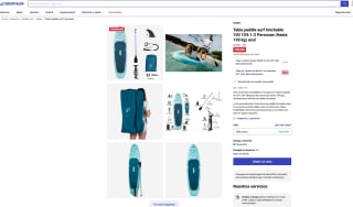 Tabla paddle surf hinchable 100 10'6 1-2 Personas Hasta 130 kg por solo 199€
