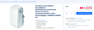 Tarrington House Mobiele Airconditioner voor €149 bij de makro