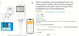 Meross Homekit Wifi Temperatuurregelaar voor koelen en verwarmen voor €35 bij Amazon