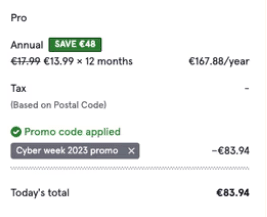Black Friday Código 50% Descuento Cursos suscripción Pro anual a Codecademy