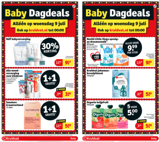 Babydagdeals Kruidvat 20% korting en andere aanbiedingen