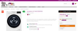 Lavadora marca LG modelo F4WV3510S0W