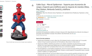 Cable Guys - Marvel Spiderman por tan sólo 14,15€
