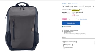 HP Travel Backpack 15.6" - Laptoptas - 18L - Blauw, Grijs voor €21,73 dmv code in de HP Store