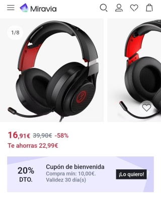 Cascos Gaming Ozone Rage X40 por 13,53€.