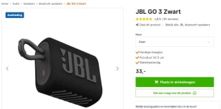 JBL GO 3 Zwart voor €33 bij Expert