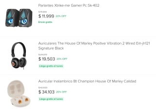 Descuento de hasta 20% en audio por De Ventas