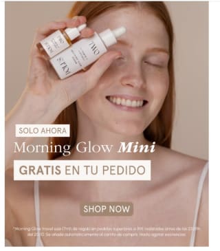 Morning glow de 7ml gratis por tus compras de +39€