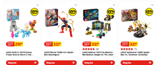 25% korting + extra 20% korting op diverse Lego sets bij Kruidvat