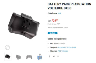 Battery Pack Playstation Voltedge BX30 por $30 en Game Planet