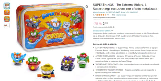 Caja metalizada con 5 Superthings exclusivos con efecto metalizado por solo 2€