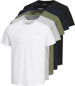 5-Pack JACK & JONES shirts voor €33,89 bij Amazon